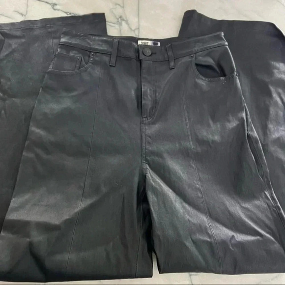 NEW LITA by Ciara - Wanted Wide Leg Leather Pant in Black - Size 28 B52 - Picture 5 of 7